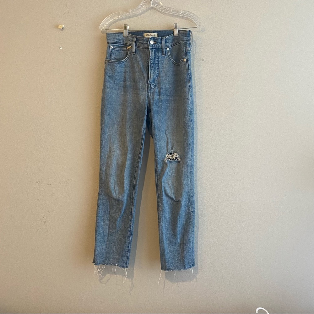Madewell ripped blue jeans